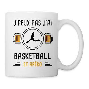 j'peux pas j'ai basketball joueur apéro cadeau - Mug blanc - blanc - Droite