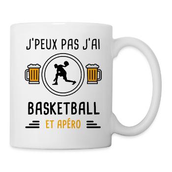 j'peux pas j'ai basketball sport apéro cadeau - Mug blanc - blanc - Droite