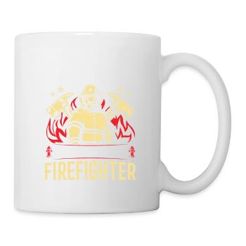 Freiwillige Feuerwehr, Feuerwehrmann - Tasse - Weiß - Rechts
