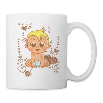 Doux bébé sous l’arc-en-ciel - Mug blanc - blanc - Droite