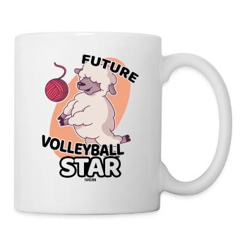 zukünftiger Volleyball Star Schaf Kind Baby - Tasse - Weiß - Rechts