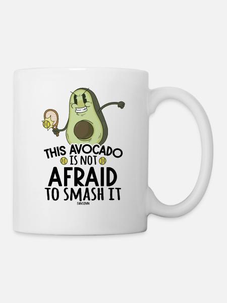 Avocado spielt Tennis - Tasse - Weiß