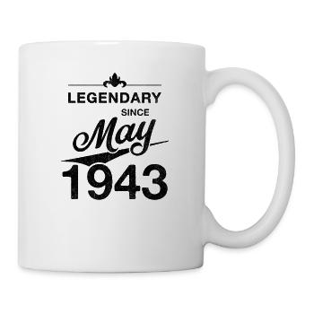 80. Geburtstag Legendär Mai 1943 Jahrgang 43 - Tasse - Weiß - Rechts