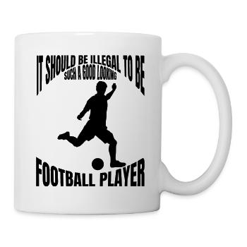Fußballmannschaft Fußballdesign Fußballspieler - Tasse - Weiß - Rechts
