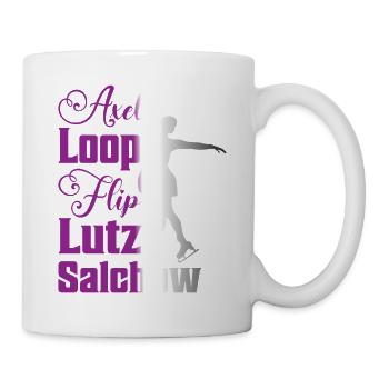 Axel Loop Flip Lutz Salchow Patineur artistique Patinage - Mug blanc - blanc - Droite