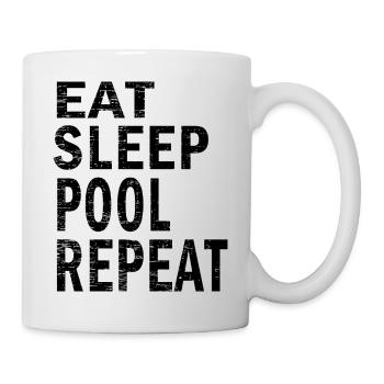Mangez la piscine de sommeil répéter pour les amoureux de la piscine - Mug blanc - blanc - Droite