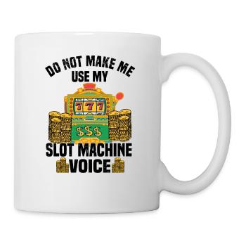 Casino Gambling Slot Machine à sous Jeu de cartes - Mug blanc - blanc - Droite