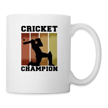 Cricket Spieler Sport - Tasse - Weiß - Rechts