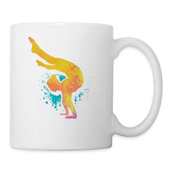 Turnen | Turnerin Gymnastik Turnen Mädchen Frauen - Tasse - Weiß - Rechts