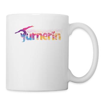 Turnen | Turnerin Gymnastik Turnen Mädchen Frauen - Tasse - Weiß - Rechts