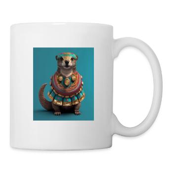 Aesthetic Cool Otter Design Aesthetic Cool Art - Mug - white - Right