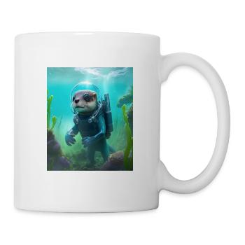 Cool Sea Otter Costume Scuba Diving Otter - Tasse - Weiß - Rechts