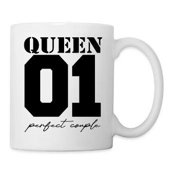 King and Queen Queen couple black - Mug - white - Right
