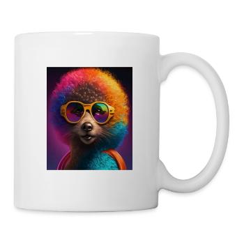 African Otter Pride Pop Art Black Afro Otter - Mug - white - Right