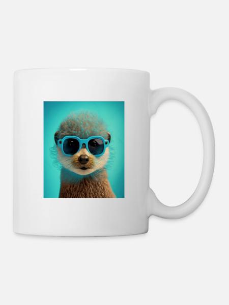 African Otter Pride Pop Art Black Afro Otter - Mug blanc - blanc