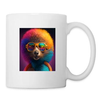 African Otter Pride Pop Art Black Afro Otter - Mug - white - Right