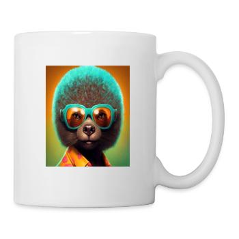 African Otter Pride Pop Art Black Afro Otter - Mug - white - Right