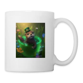 Kawaii Otter Pet Lucky Sea Otter - Tasse - Weiß - Rechts