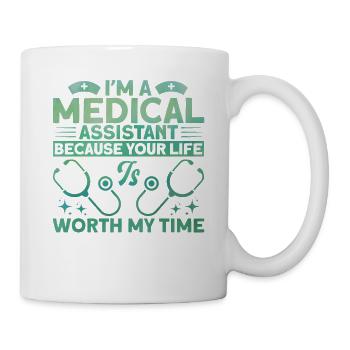 Zertifizierte medizinische Assistentin Medizinisch - Tasse - Weiß - Rechts