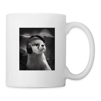 Musicien Animal Propriétaires d’animaux Otter Amateur de musique - Mug blanc - blanc - Droite