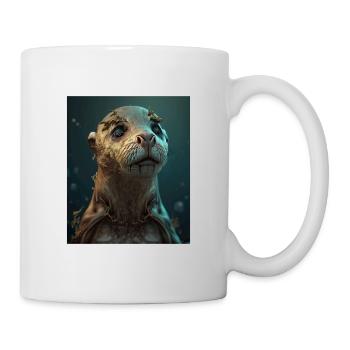 Creepy Otter Creature Spooky Zombie Otter - Mug - white - Right