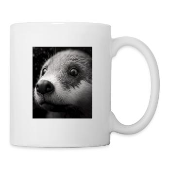 Fashionable Otter Design Cool Sea Otter With Blue - Tasse - Weiß - Rechts