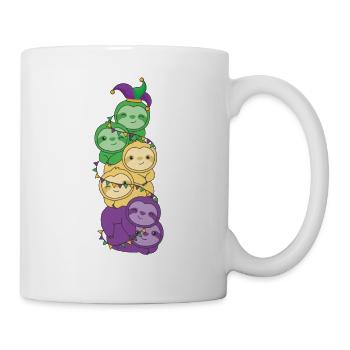let the shenanigans begin Mardi Gras Sloth Tower - Mug - white - Right