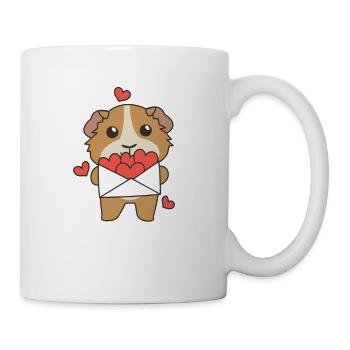 Meerschweinchen zum Valentinstag süße Tiere - Tasse - Weiß - Rechts