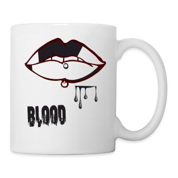 piercing & blood - Mug - white - Right