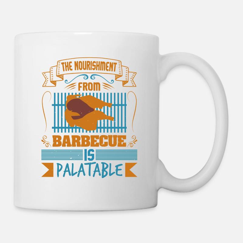 LA NOURRITURE DU BARBECUE EST AGRÉABLE AU GOÛT - Mug blanc - blanc