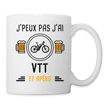 j'peux pas j'ai VTT apéro cadeau - Mug blanc - blanc - Droite