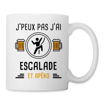 j'peux pas j'ai escalade apéro cadeau - Mug blanc - blanc - Droite