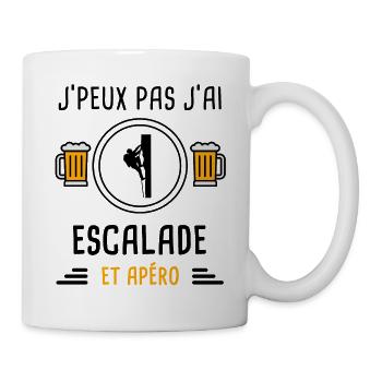 j'peux pas j'ai escalade grimper apéro cadeau - Mug blanc - blanc - Droite
