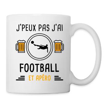 j'peux pas j'ai football foot apéro cadeau - Mug blanc - blanc - Droite