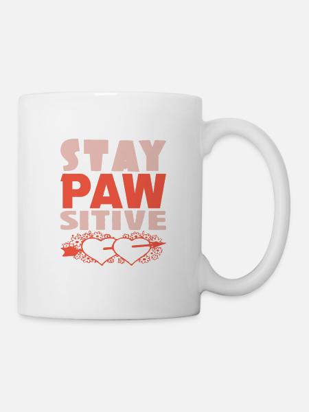 STAY PAW SITIVE HEART - Mug - white