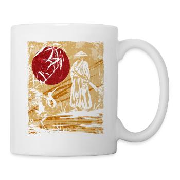 Samouraï Art Japonais Vintage Fighter Rétro - Mug blanc - blanc - Droite