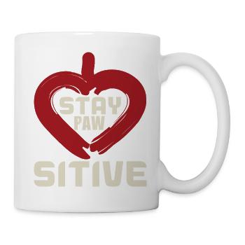 STAY PAW SITIVE - Mug blanc - blanc - Droite
