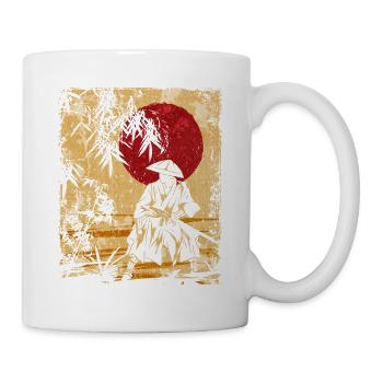 Samouraï Art Japonais Vintage Fighter Rétro - Mug blanc - blanc - Droite