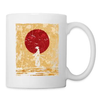 Samouraï Art Japonais Vintage Fighter Rétro - Mug blanc - blanc - Droite