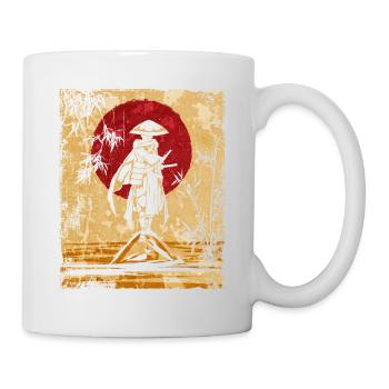 Samouraï Art Japonais Vintage Fighter Rétro - Mug blanc - blanc - Droite