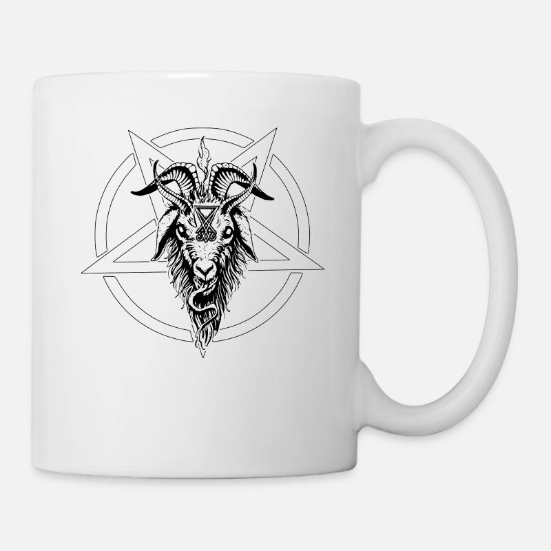 Satan Baphomet Devil Pentagramme - Mug blanc - blanc