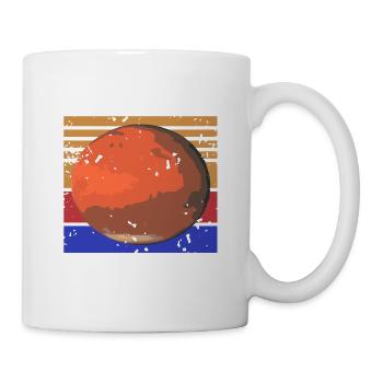 MARS Is The Answer Retro Vintage Funny Planet - Mug - white - Right