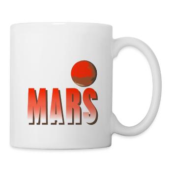 I'd Rather Be On MARS Retro Funny Astronomer - Tasse - Weiß - Rechts
