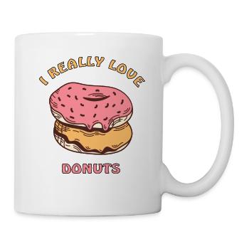 ich liebe Donuts - Tasse - Weiß - Rechts