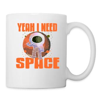 Oui j’ai besoin d’espace je vais aller sur Mars Retro drôle - Mug blanc - blanc - Droite