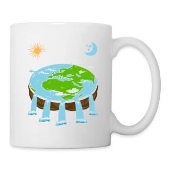 FLAT Earth Retro Flat Earther Designs - Mug blanc - blanc - Droite