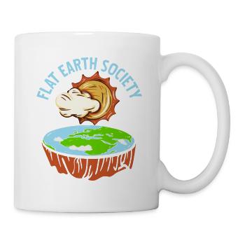 Designs rétro impressionnants de la FLAT Earth Society - Mug blanc - blanc - Droite