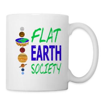 FLAT EARTH Society Retro Flat Earther Designs - Mug blanc - blanc - Droite