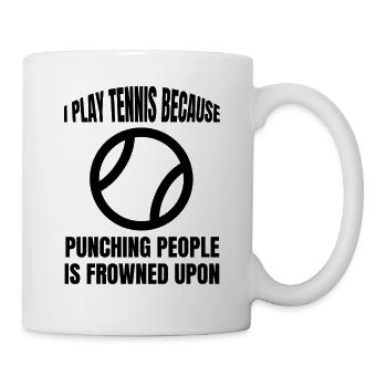 Tennisverein Tennisspieler Tennis Tennisliebhaber - Tasse - Weiß - Rechts
