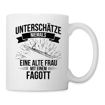 Fagott Fagottspieler Fagottist - Tasse - Weiß - Rechts